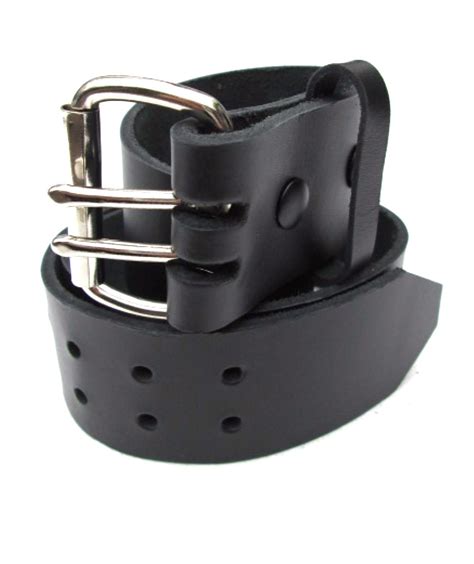 Mens Black Heavy Duty Leather Belt 2 Wide Size 30 Through 72