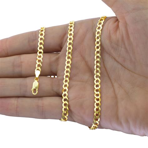 The most classic style of chain is the gold cuban link chain. Solid 14K Yellow Gold 1.5mm-12mm Curb Chain Cuban Link Necklace Bracelet 7"- 30" | eBay