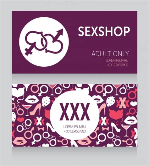 Tarjeta De Visita De Plantilla Para Sex Shop Diseño Xxx Vector