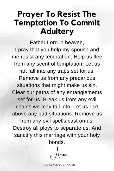 10 Prayers Against Adultery The Graceful Chapter