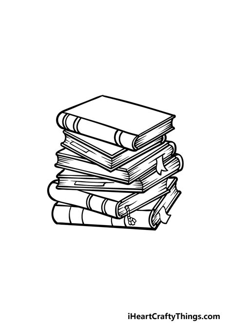 Pile Of Books Sketch