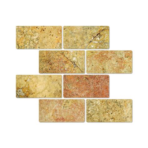 3 X 6 Scabos Travertine Subway Brick Field Tile Tumbled