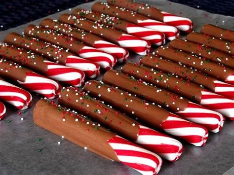 Chocolate Dipped Candy Cane Sticks With Sprinkles Too Christmas