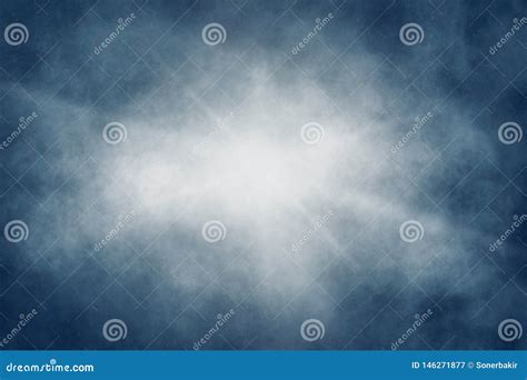 Abstract Misty Blue Dark Abstract Light In The Blue Background Stock