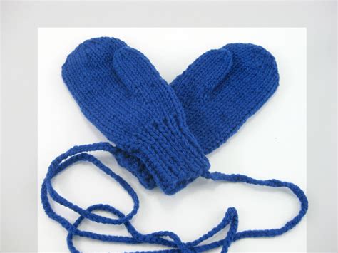 Blue Mittens Hand Knitted Mittens Kids Mittens Warm Mittens Etsy