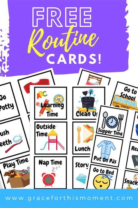 Free Routine Printables For Toddlers And Kids In 2021 Routine Cards