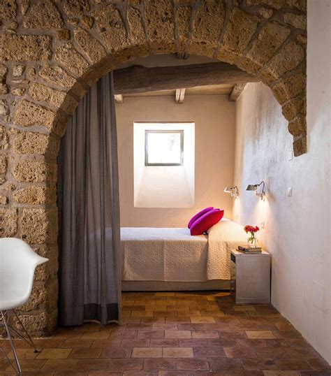 Stone Arch Bedroom Stunning Renovation In Civita Di Bagnoregio By