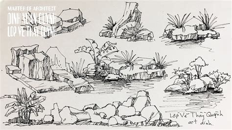 How To Draw Rocks Stones And Boulders Pen And Ink Drawing Tutorials