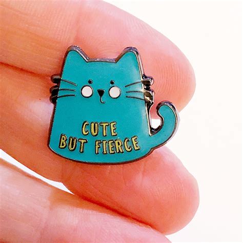 Cute But Fierce Cat Enamel Pin