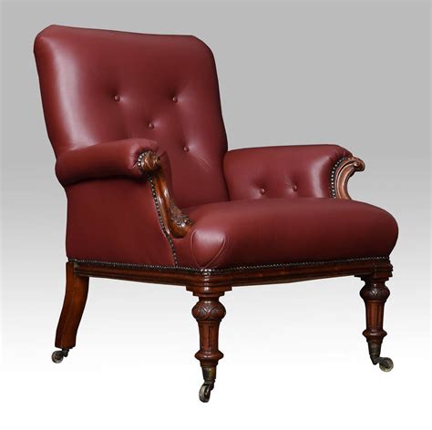 The most common victorian armchairs material is cotton. Victorian Mahogany and Burgundy Leather Library Armchair ...
