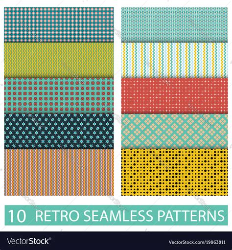 Seamless Retro Patterns Royalty Free Vector Image
