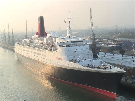 The Elegant Queen Elizabeth 2 Lies Patiently If Incongruously At