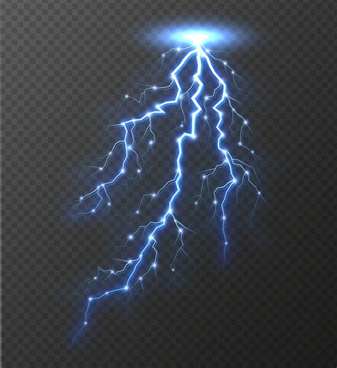 Realistic Lightning Bolt Isolated On Transparent Background 17460555