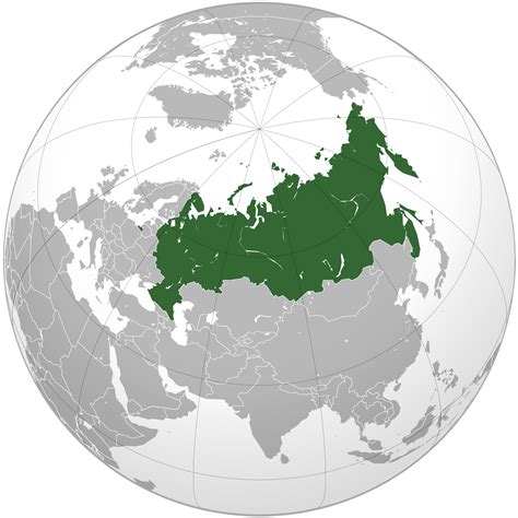 Location of the Russia in the World Map