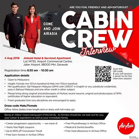Because recently royal jet hiring a female cabin crew for their so, if you are looking for vip cabin crew vacancies then here is the details to become an vip cabin crew in an branded company. AirAsia Cabin Crew Walk-in Interview Miri (August 2018 ...