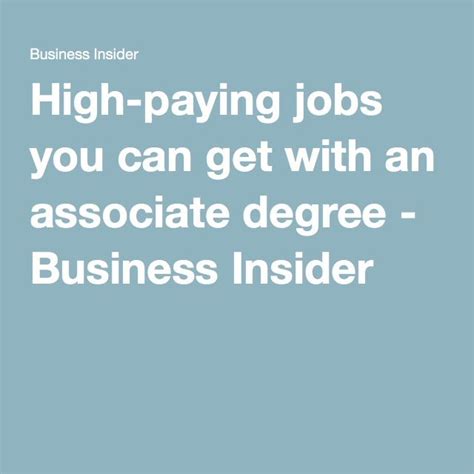 The 25 Highest Paying Jobs You Can Get With An Associate Degree Great