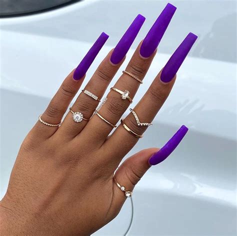60 Pretty Purple Nails The Glossychic Purple Nails Cute Nails For