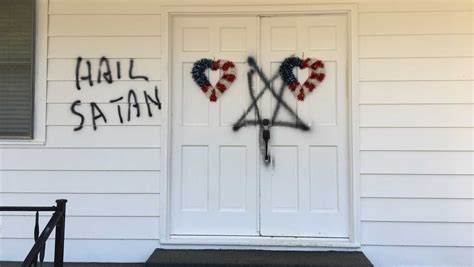 Upstate Church Vandalized With Satanic Graffiti Graves At Another