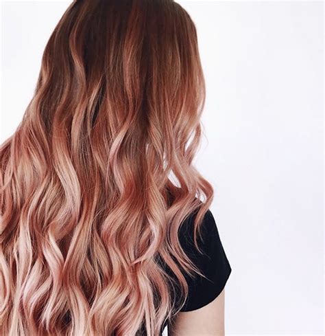 Rose Gold Hair Color And Dye Ombre Brown Blonde Dark