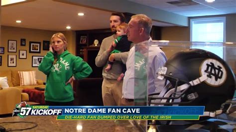 Notre Dame Fan Cave Inabnit Father Daughter Duo Are More Than Super Fans