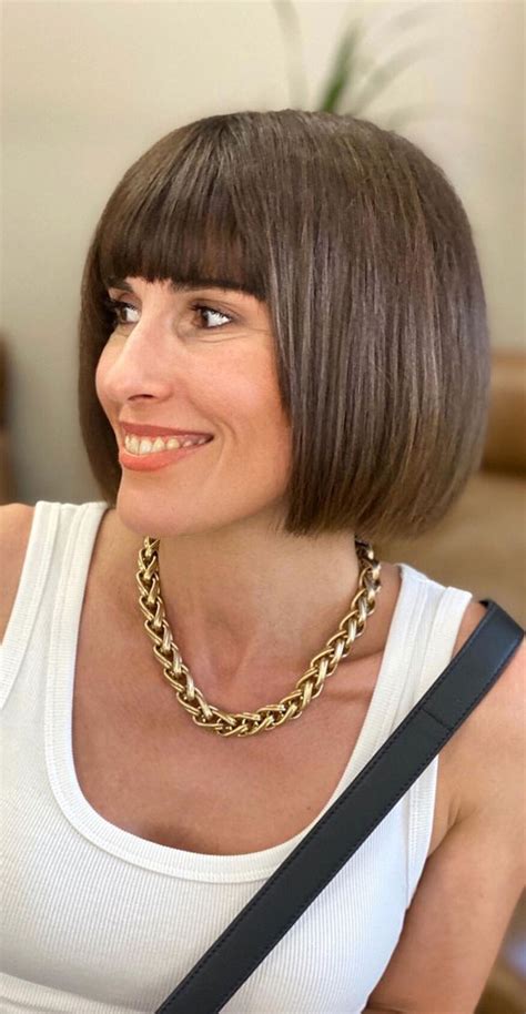 50 Short Hairstyles That Looks So Sassy Classic Bob Haircut With Fringe