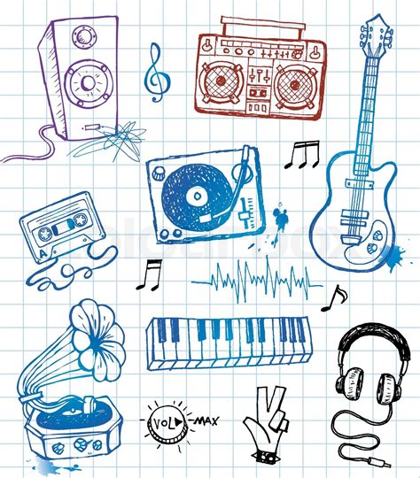 Music Doodles Stock Vector Colourbox
