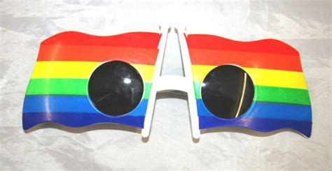 Gay Pride Sunglasses Rainbow Flag Dark Lens Mens Ladies Festival Gay