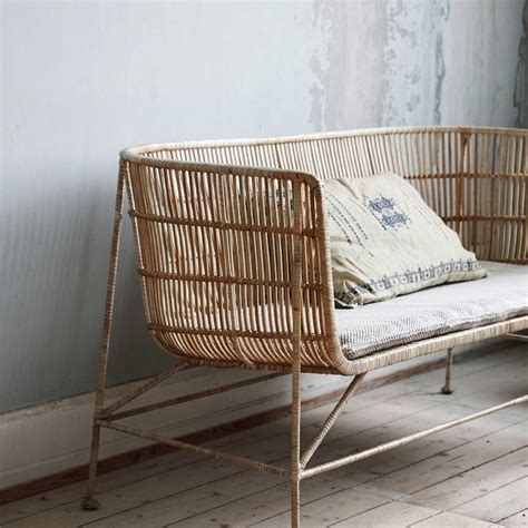New pacific direct inc beyla rattan bench. House Doctor Coon natural rattan bench - LIVING AND CO.