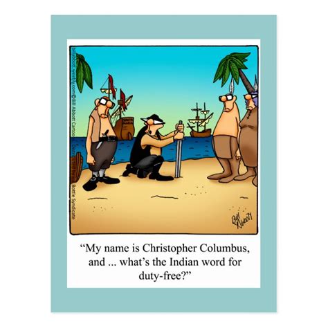 Columbus Day Humor Postcard