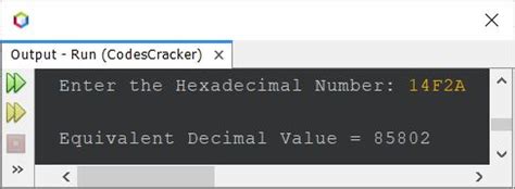 Java Program To Convert Hexadecimal To Decimal