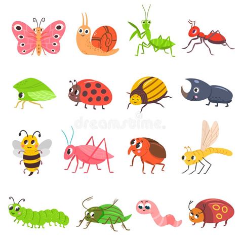 Cartoon Insects And Bugs Stock Vector Illustration Of Icon 219562713
