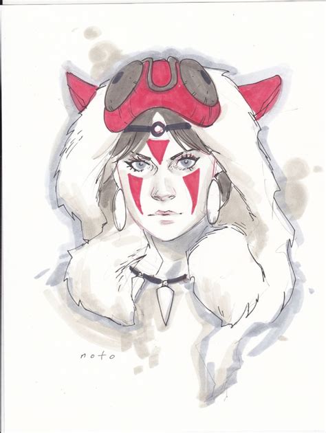 Princess Mononoke By Phil Noto Love The Rough Ness Of This One Suit The Movie Comic Art