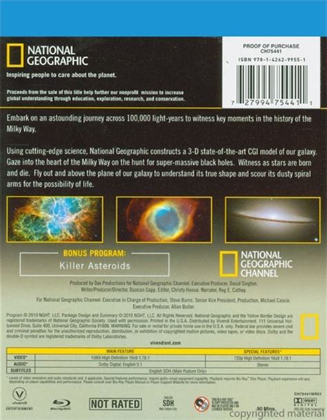 National Geographic Inside The Milky Way Blu Ray 2010 Dvd Empire