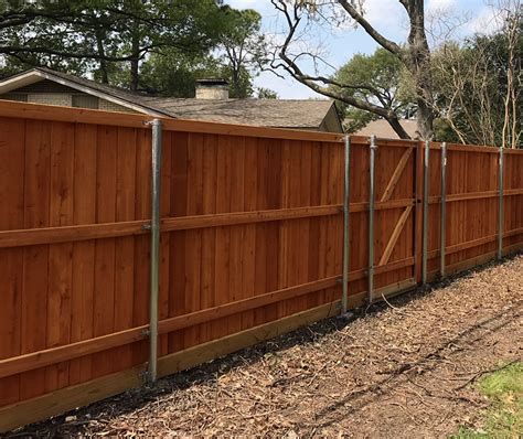 6 Ft Tall Cedar Wood Fences Metal Posts A Better Fence Company