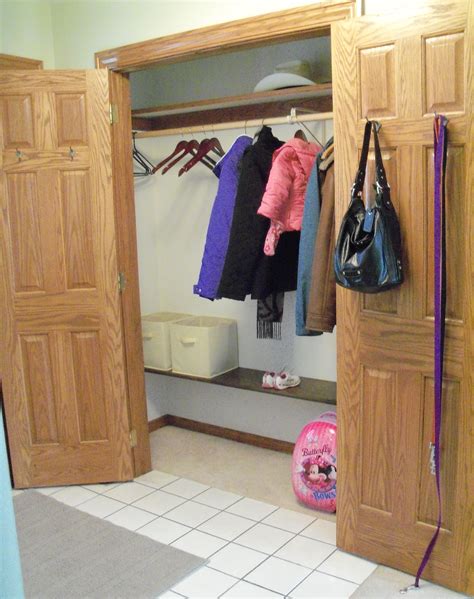 Entry Closet With Bench And Coat Hooks Still Baskets At Top