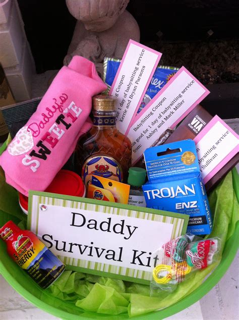 While choosing gifts for new had at the hospital you got to consider that it is one of the biggest events in his life and he is still in awe of this new feeling. Daddy survival kit made for Colton :) | Daddy survival ...