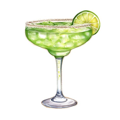 Margarita Cocktail Watercolor Clipart Ai Generated 24284349 Png