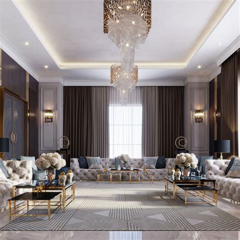 Neoclassic Villa Interior Design On Behance Living Room Design Decor