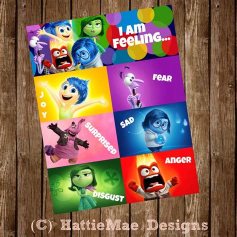 Inside Out Emotions Emotion Chart Behaviour Management Disney Pixar