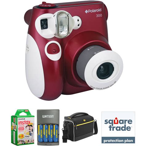 Polaroid Pic 300 Instant Film Camera Basic Kit Red Bandh Photo