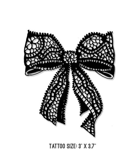 Lace Bows Romantic 2 Temporary Tattoos Bow Tattoo Designs Lace Bow