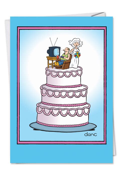 Over the 20 years, award winning artists and voice over actors joined steven to create over 100 hysterical characters. Wedding Cake Cartoon Anniversary Card