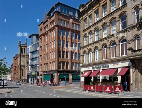 Ingram Street In The Merchant City Area Of Glasgow Scotland With Eating