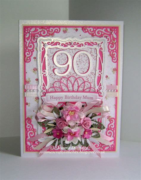 90th Birthday Card For A Mum Using A Lovely Shade Of Pink Card That I