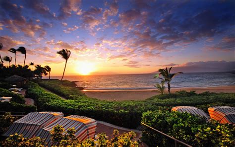 Wailea Sunset Hawaii Desktop Background 558821