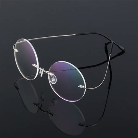 Super Light And Flexible Rimless Titanium Eyeglasses Frame For Women And Men Eyewear Optical