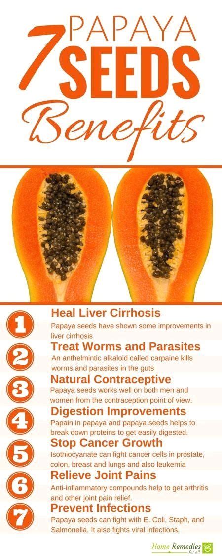 Papya Seeds Benefits Infographic Womens Beauty Tips Seeds Benefits