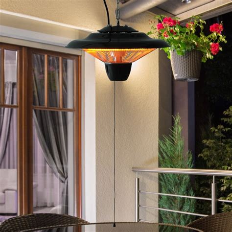 Having your outdoor heater on the wall or ceiling also takes out the option of injury which is great if you have a high ceiling of more than 2.5 meters you will likely need to suspend the heater with. Outdoor Patio Heater Ceiling - 1500W - Walmart.com ...