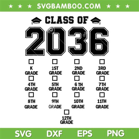 Class Of 2036 Grow With Me Svg Png