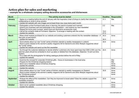 11 Printable Sales Action Plan Examples Pdf Word Docs Examples